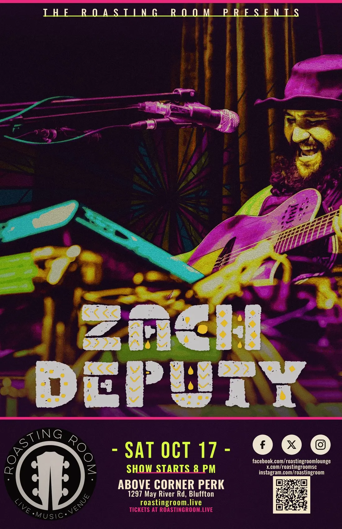 Zach Deputy. Saturday October 17. Show starts 8 PM.